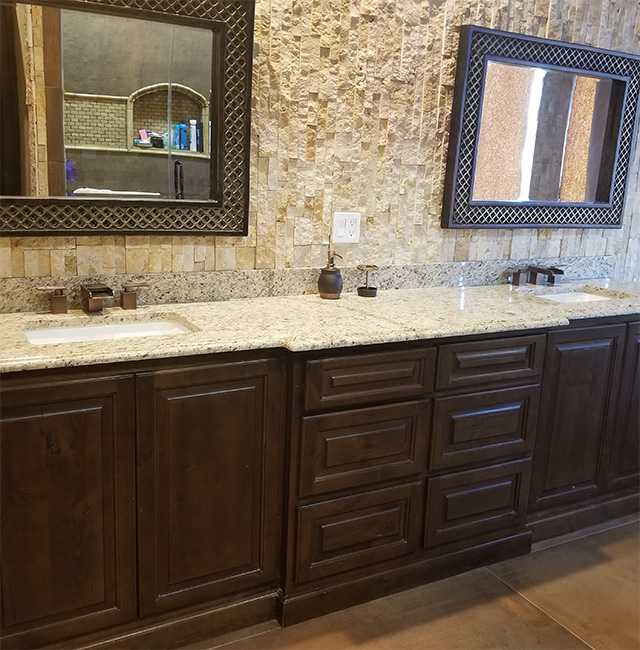 photo of granite in bathroom