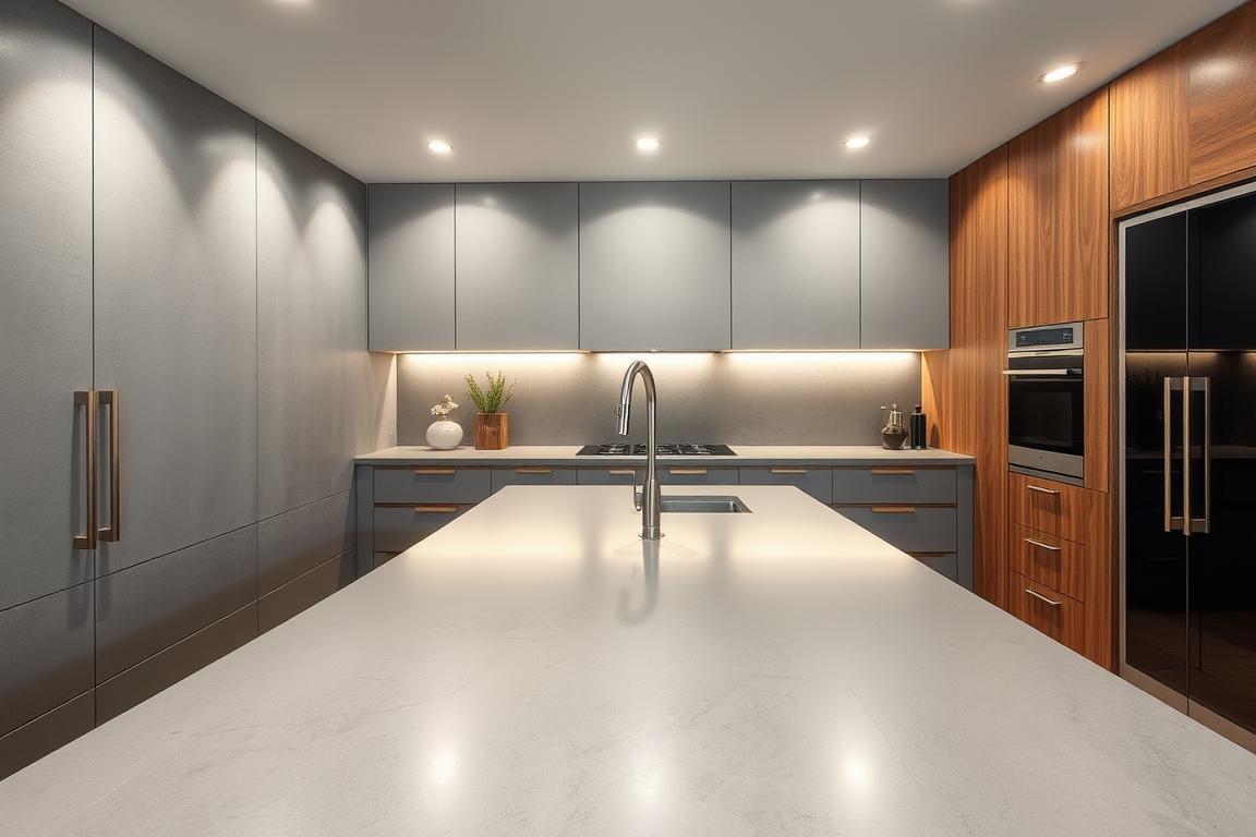 kitchen Concrete countertops